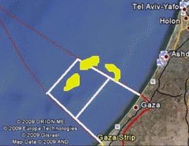 map offshore gaz - Gaza